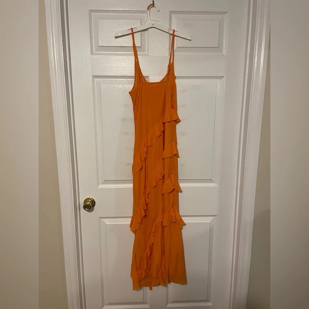Never Worn Ruffled Maxi Slip Dress - Picture 7 of 7